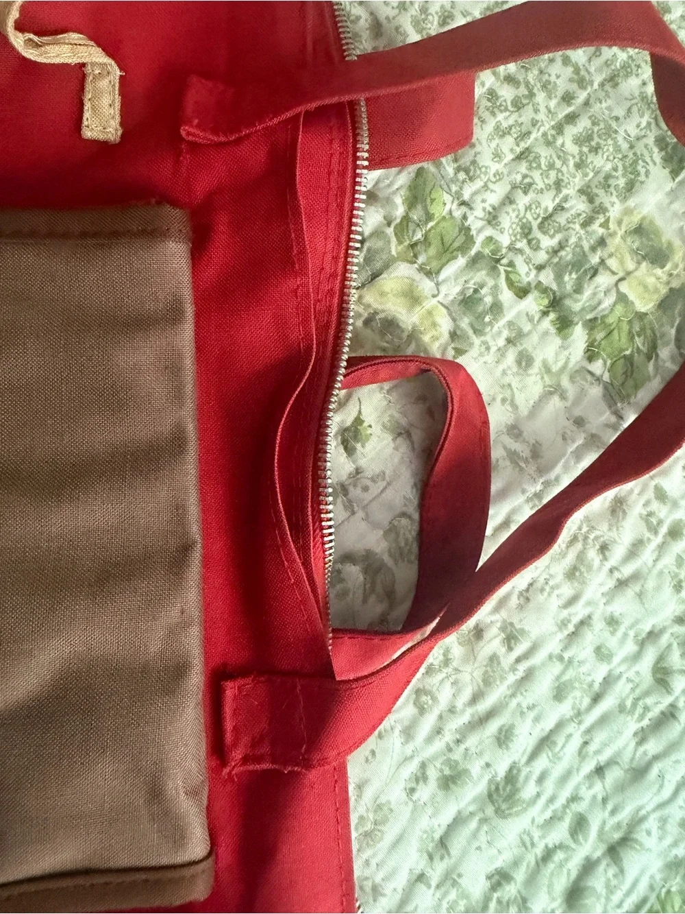 Vintage Multi-Pocket Canvas Tote Bag (1970s)
